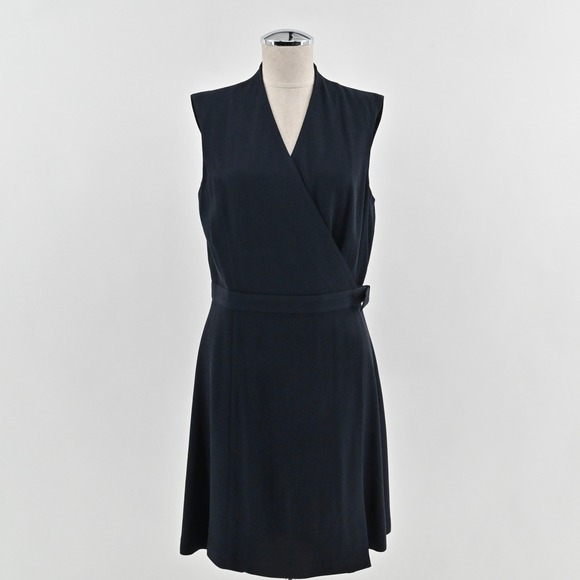Theory Dresses & Skirts - Theory Navy Sleeveless Wrap Dress